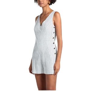 Club Monaco Cahdell Checked Romper White Size 00